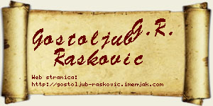 Gostoljub Rašković vizit kartica